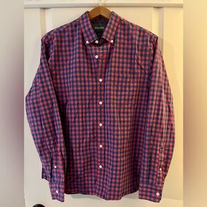 Bonobos/ Washed Button-Down / Size: Medium in Standard Fit / Red Ging Crosby